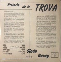 Sindo Garay Historia De La Trova LP