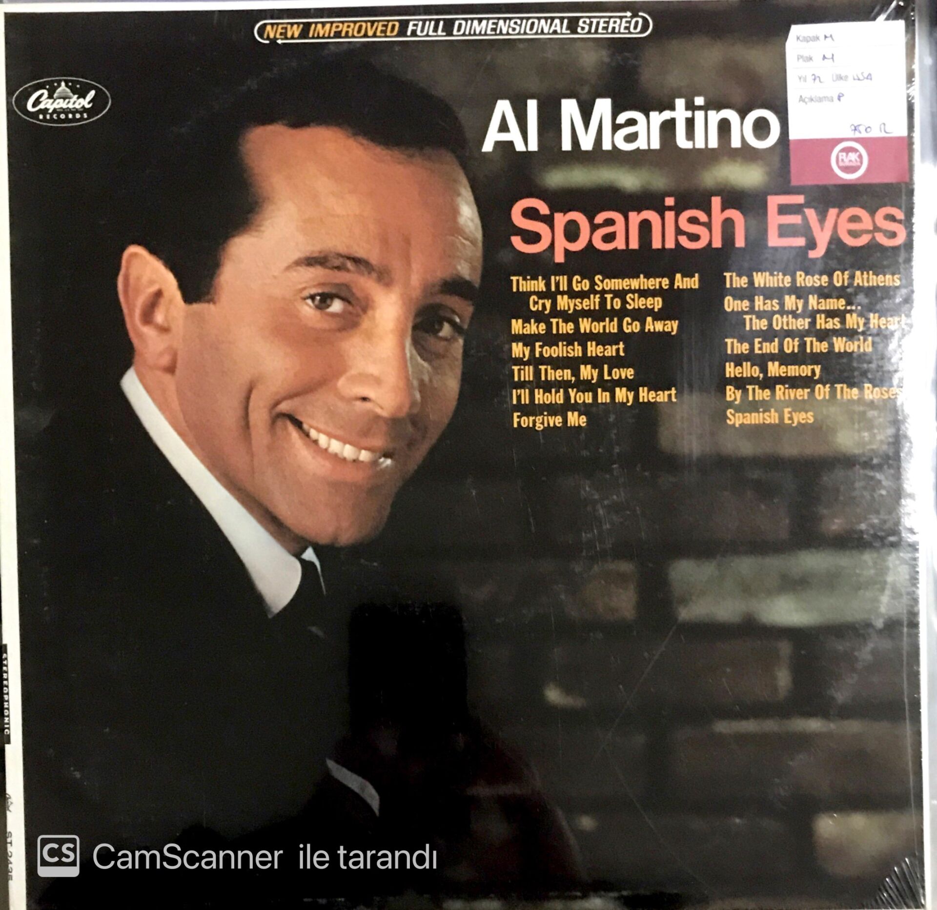 Al Martino Spanish Eyes LP