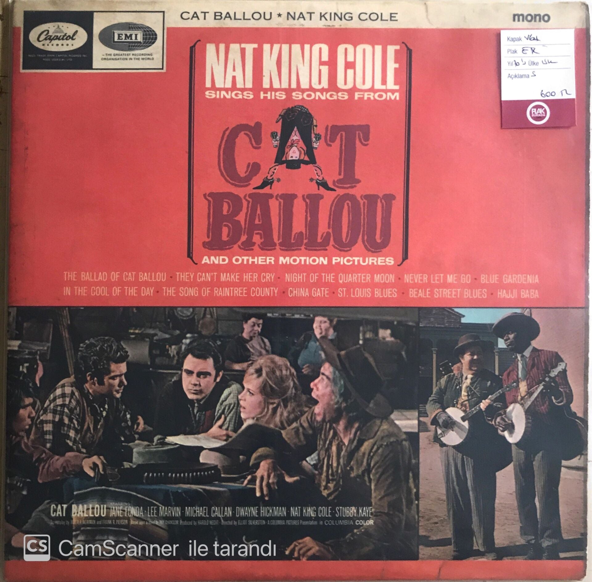 Nat King Cole Signs His Songs From Cat Ballou And Other Motion Pictures - LP