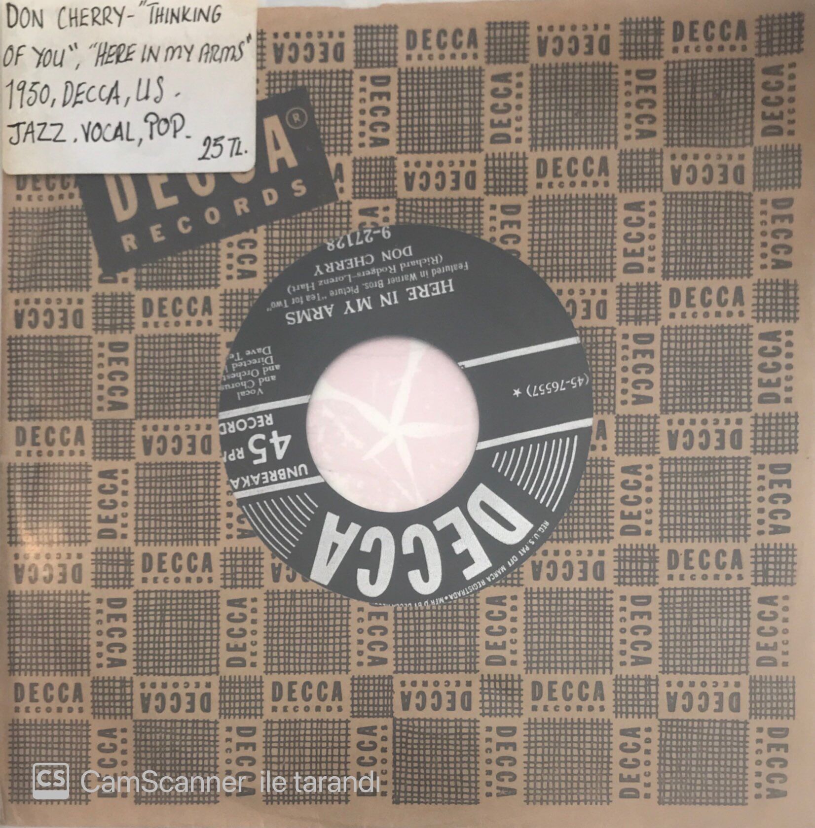 Don Cherry Thinking Of You 45lik