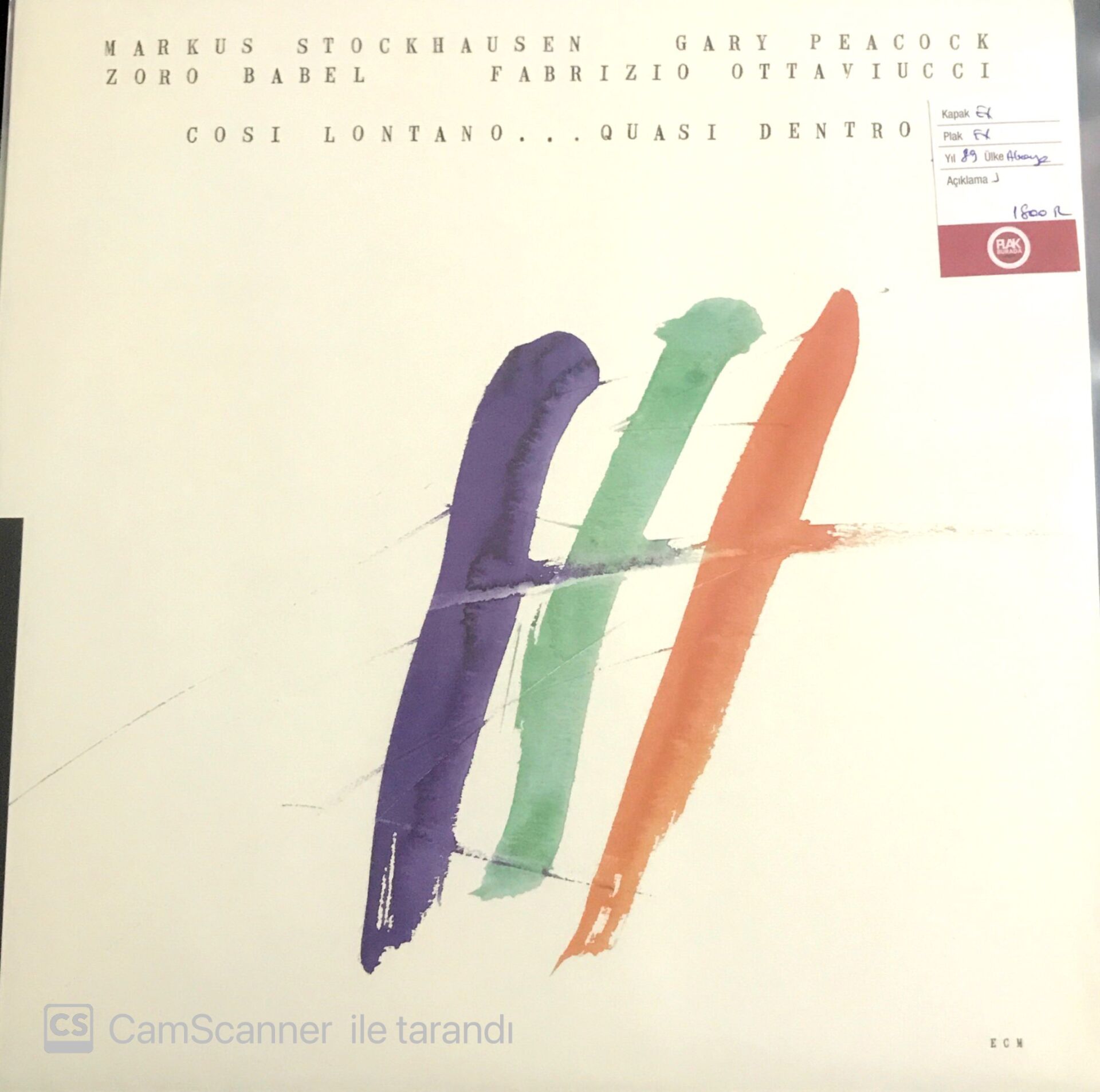 Marcus Stockhausen Gary Peacock LP