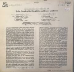 Georg Friedrich Handel Blockflöten Sonaten LP