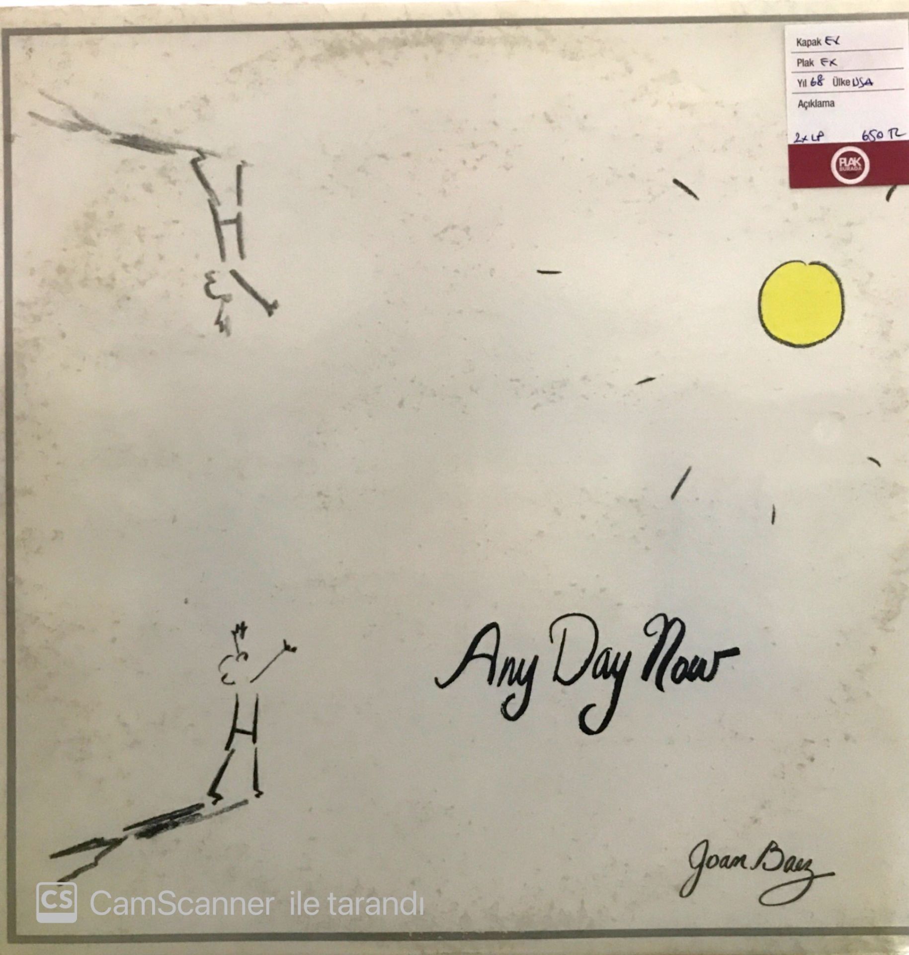 Joan Baez Songs Bob Dylan Any Day Now Double LP
