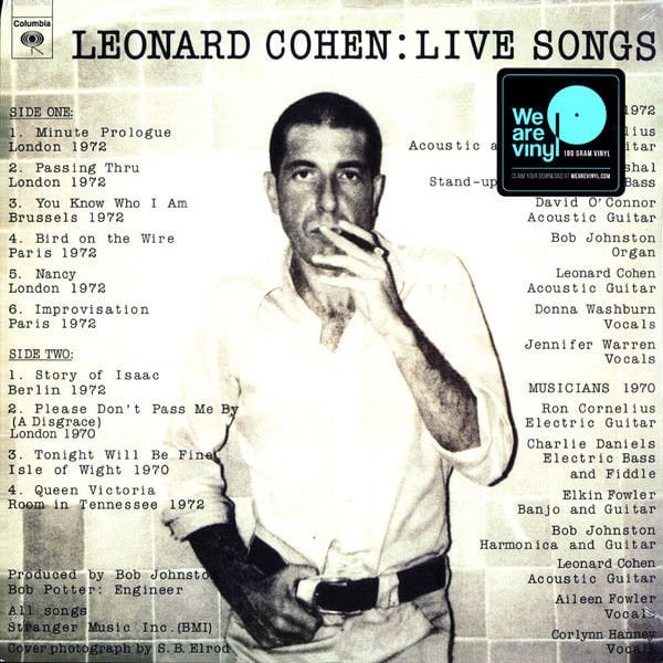 Leonard Cohen - Live Songs LP