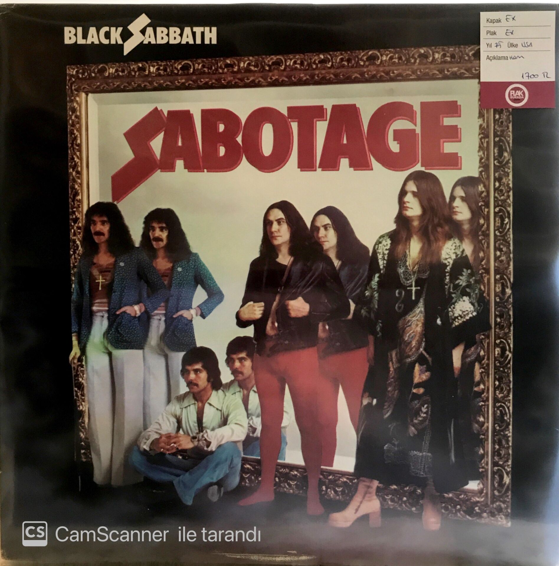 Black Sabbath Sabotage LP