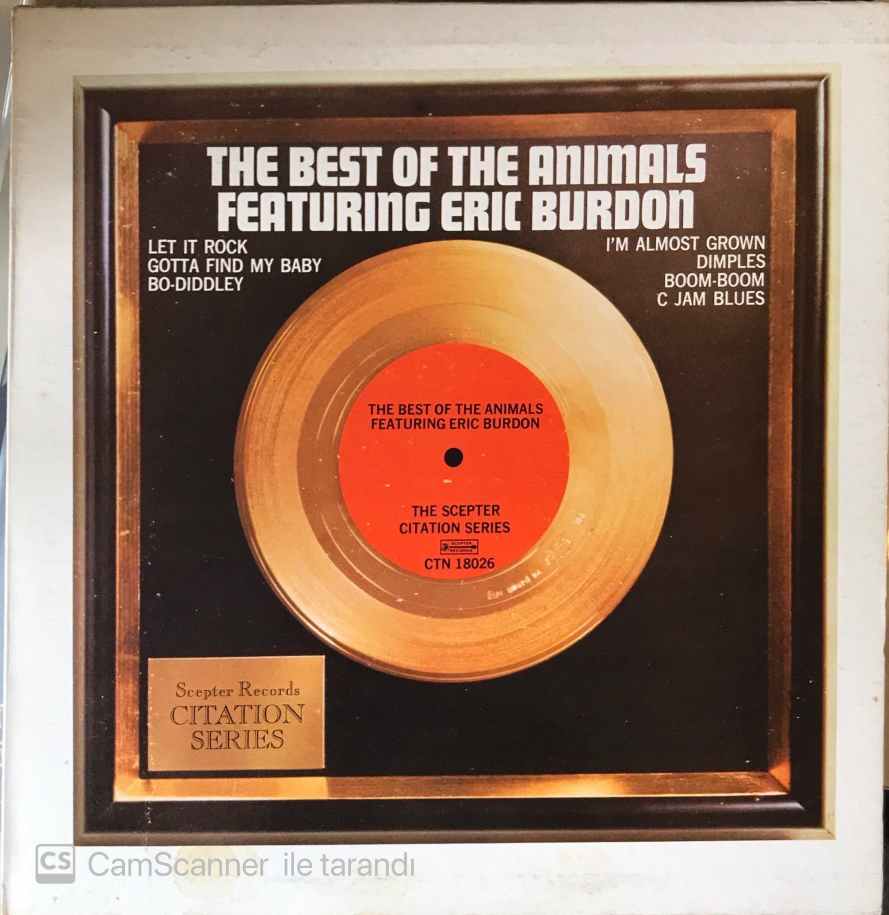 The Best Of The Animals Featuring Eric Burdon LP