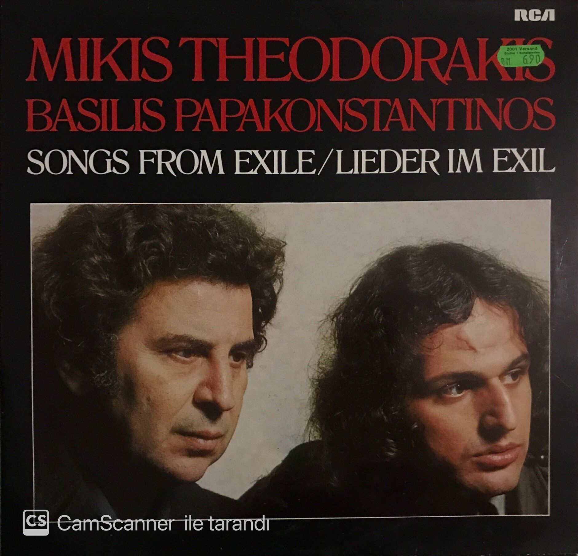 Mikis Theodorakis Basilis Papakonstantinos - Songs From Exile - Lieder Im Exil LP