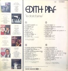 Edith Piaf / Le Droit D'aimer Double LP