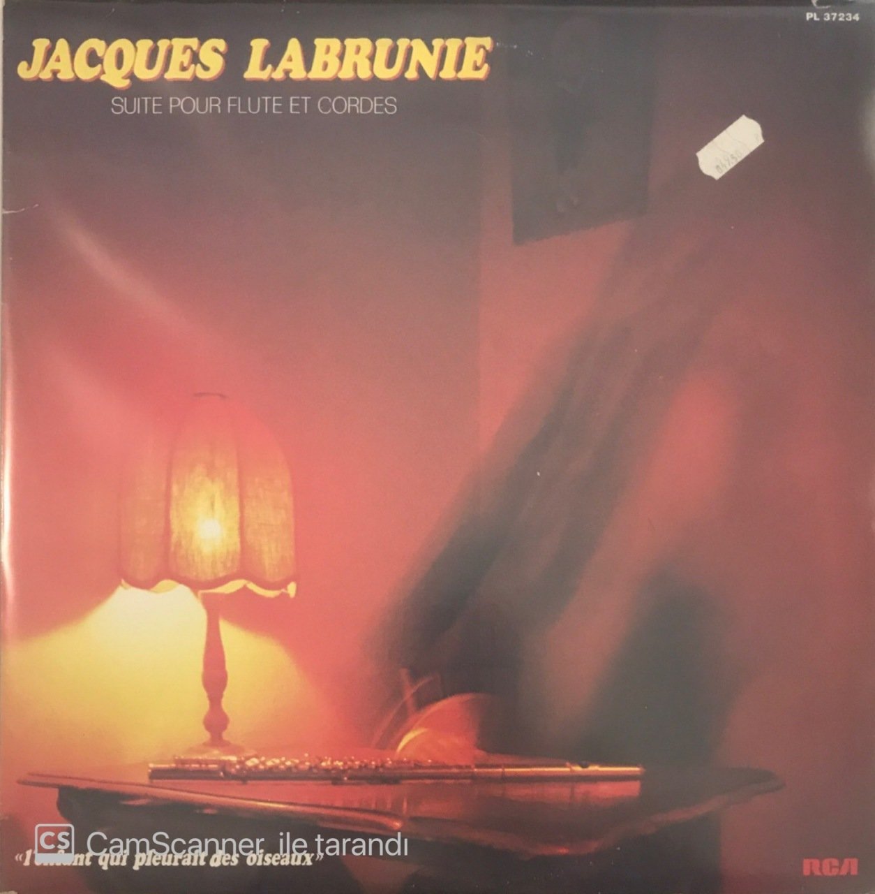 Jacques Labrunie Suite Pour Flute Et Cordes L'enfant Qui Pleurait Des Oiseaux LP