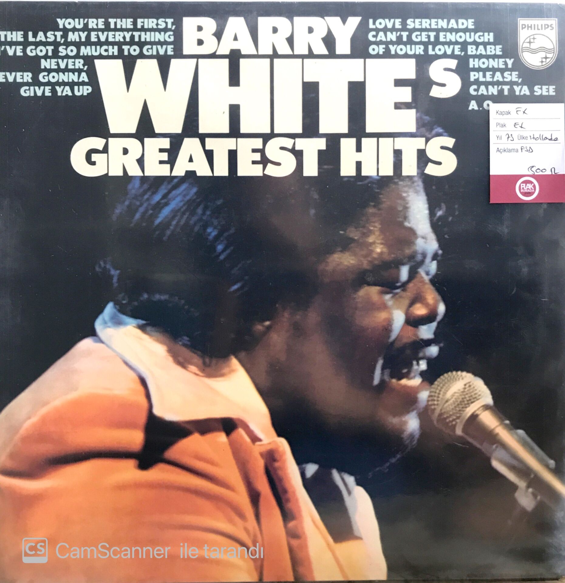 Barry White's Greatest Hits LP