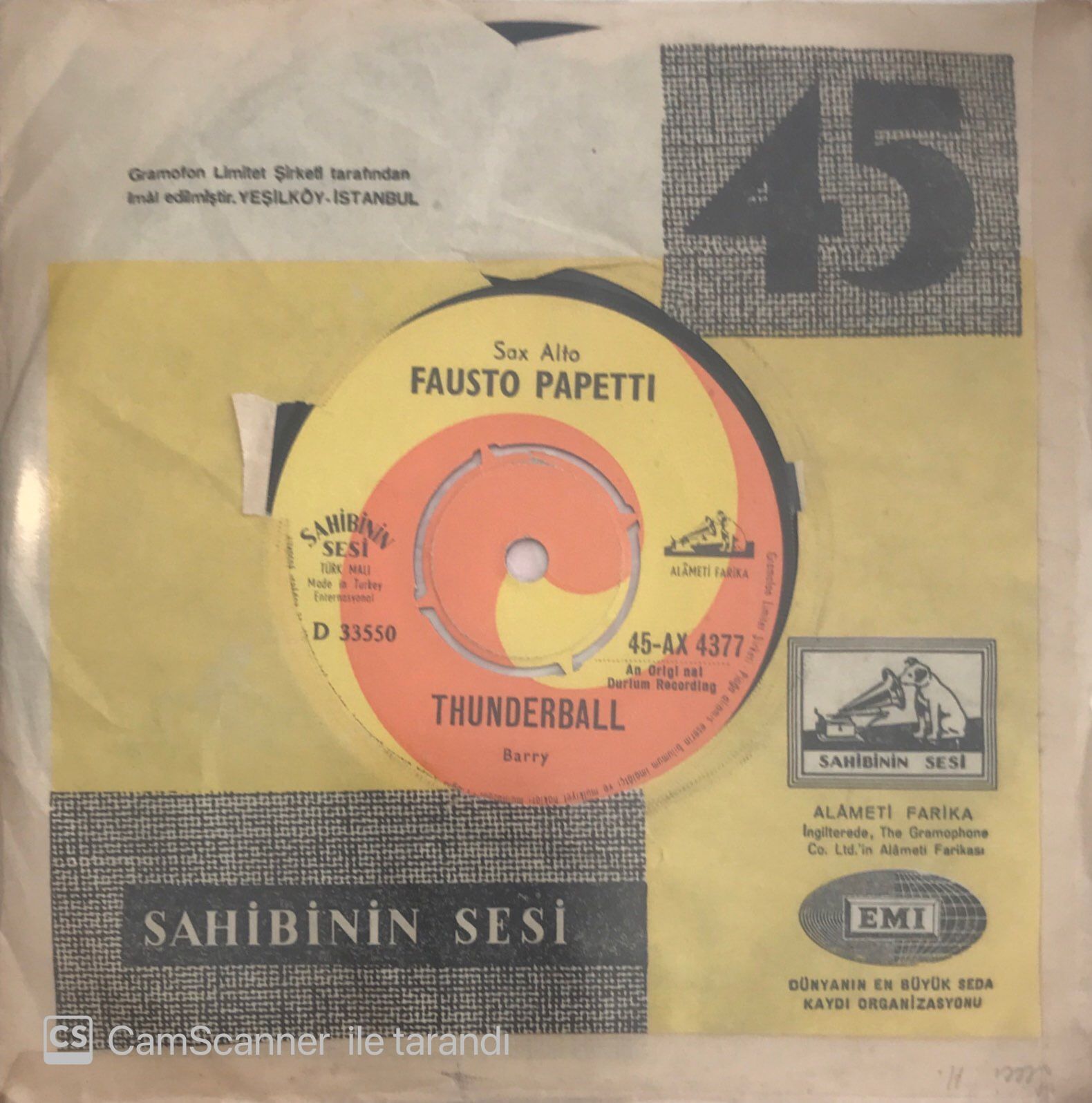 Fausto Papetti Thunderball 45lik