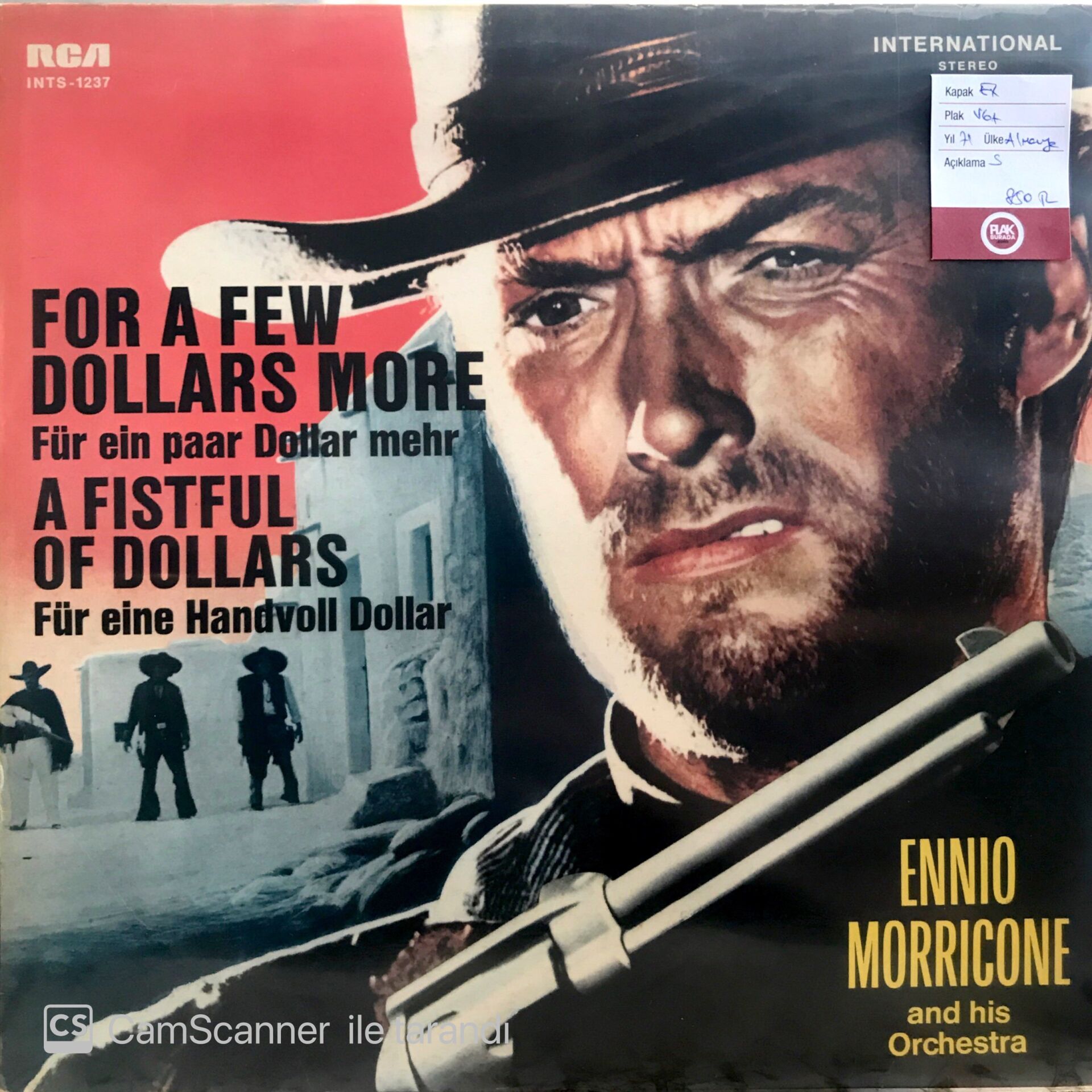 Music From The Original Sound Tracks Of A Fistful Of Dollars & For A Few Dollars More Ennio Morricone And His Orchestra LP