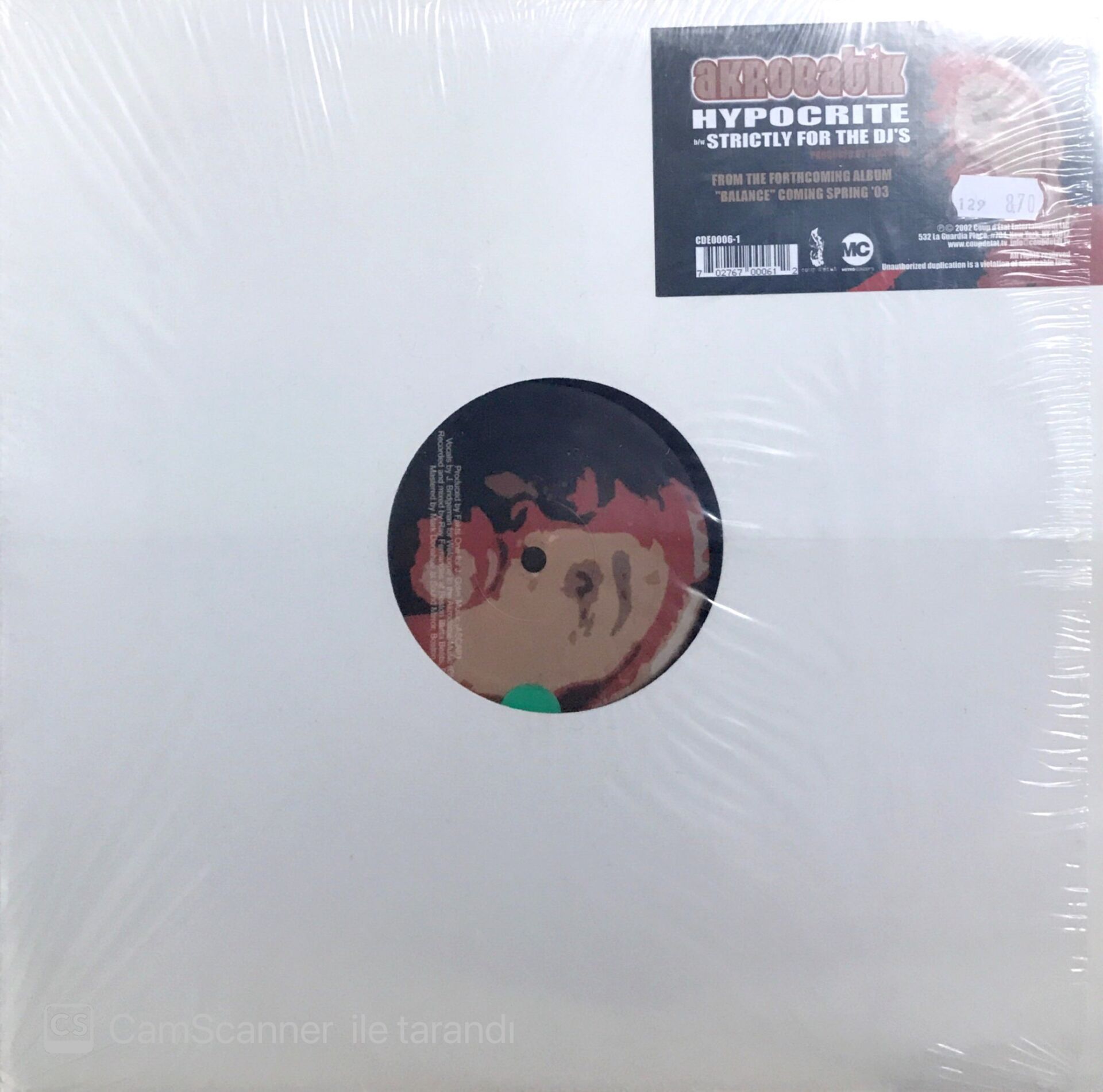 Akrobatic / Hypocrite LP Maxi Single