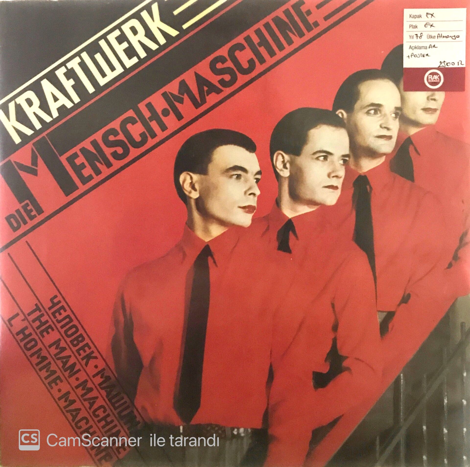 Kraftwerk Die Mensch Maschine LP