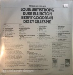 Original Jazz Non Stop Louis Armstrong - Duke Ellington - Benny Goodman - Dizzy Gillespie Double LP