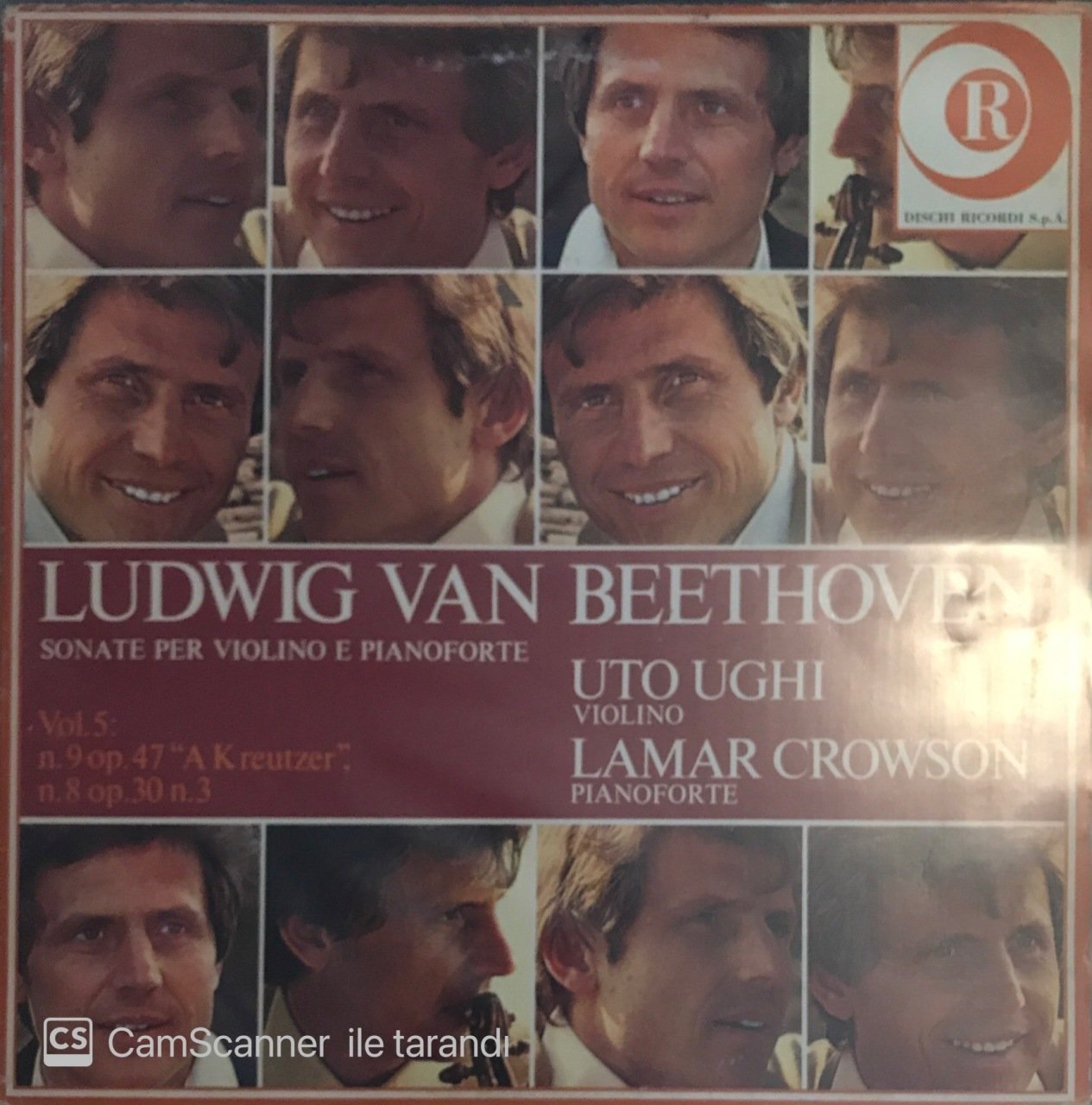 Ludwig Van Beethoven Sonate Per Violino E Pianoforte Uto Ughi Violino Lamar Crowson Pianoforte LP