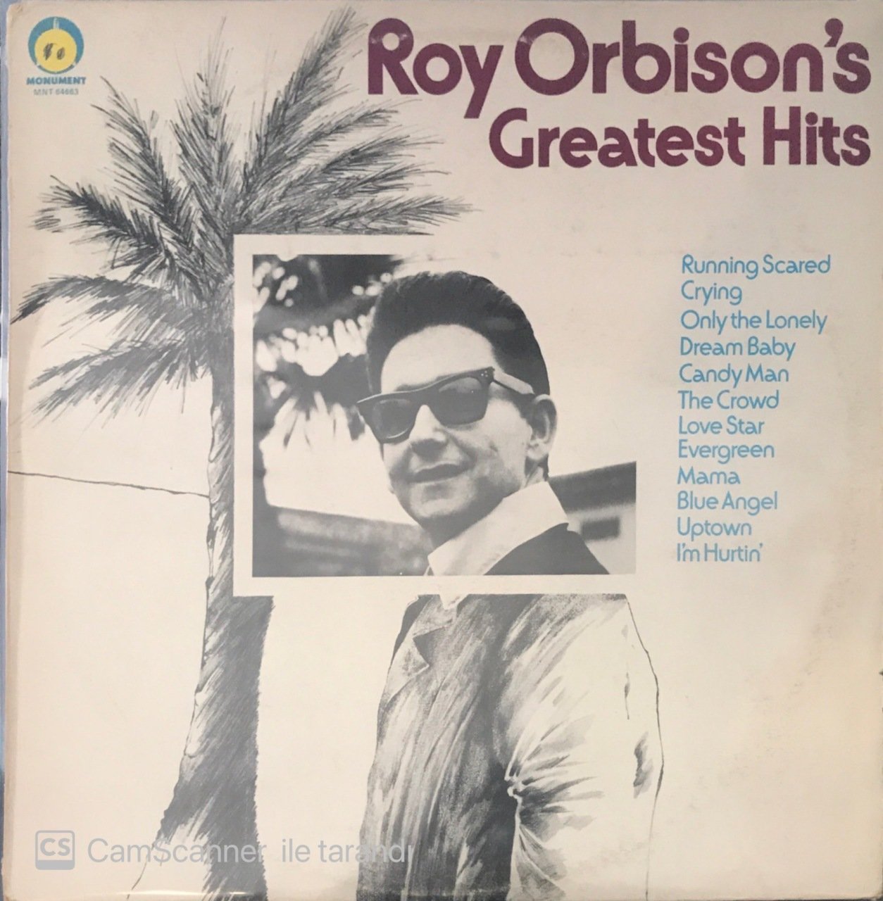 Roy Orbison Greatest Hits LP