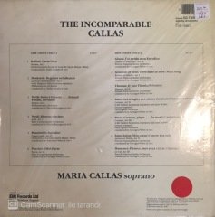 The Incomparable Callas Favourite Arias Arien - Airs LP