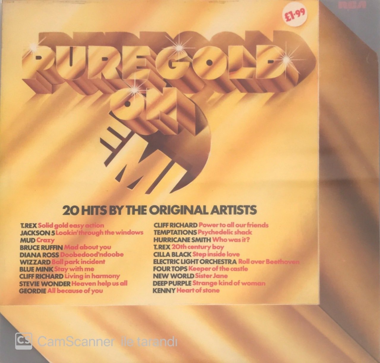 Pure Gold On 20 Hits By The Original Artists LP