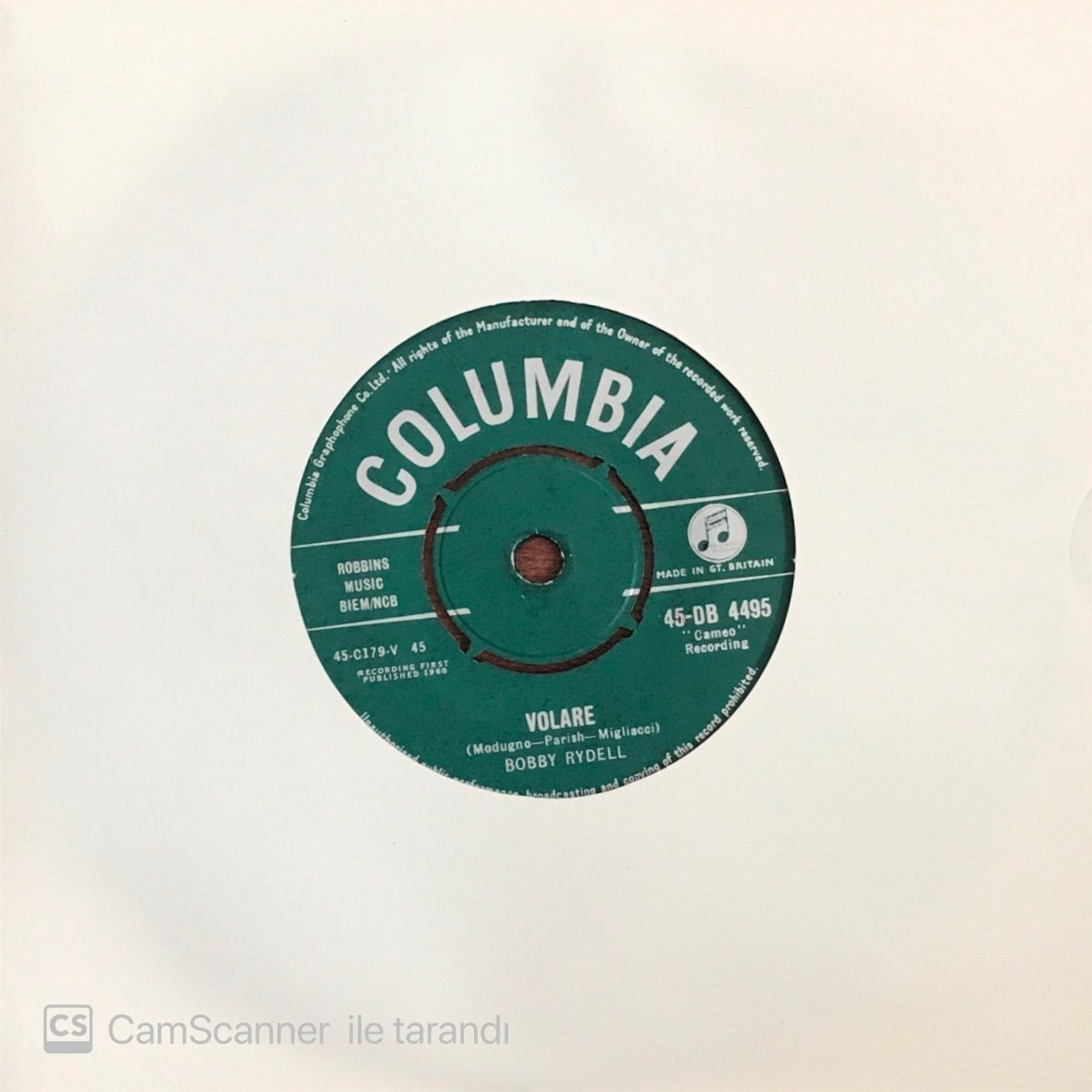 Bobby Rydell Volare 45lik