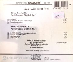 Necil Kazım Akses / Yücelen String Quartet CD