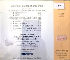 Mozart: Violin Concertos 1&2 / Suna Kan - Gürer Aykal CD