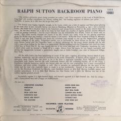 Ralph Sutton Backroom Piano LP