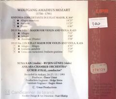 Mozart: Sinfonia Concertante & Two Duos / Suna Kan / Ruşen Güneş / Gürer Aykal CD