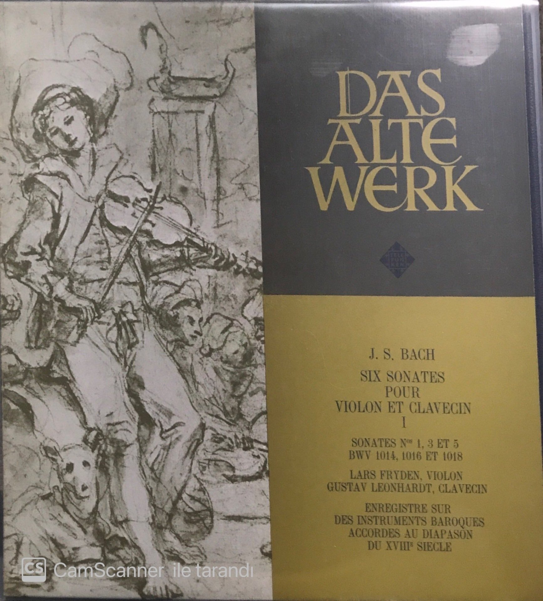 Das Alte Werk J. S. Bach Six Sonates Pour Violon Et Clavecin LP