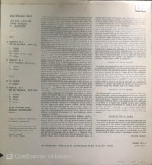 Das Alte Werk J. S. Bach Six Sonates Pour Violon Et Clavecin LP