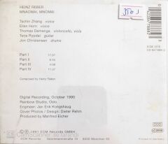 Heinz Reber - Mnaomai,Mnomai - CD