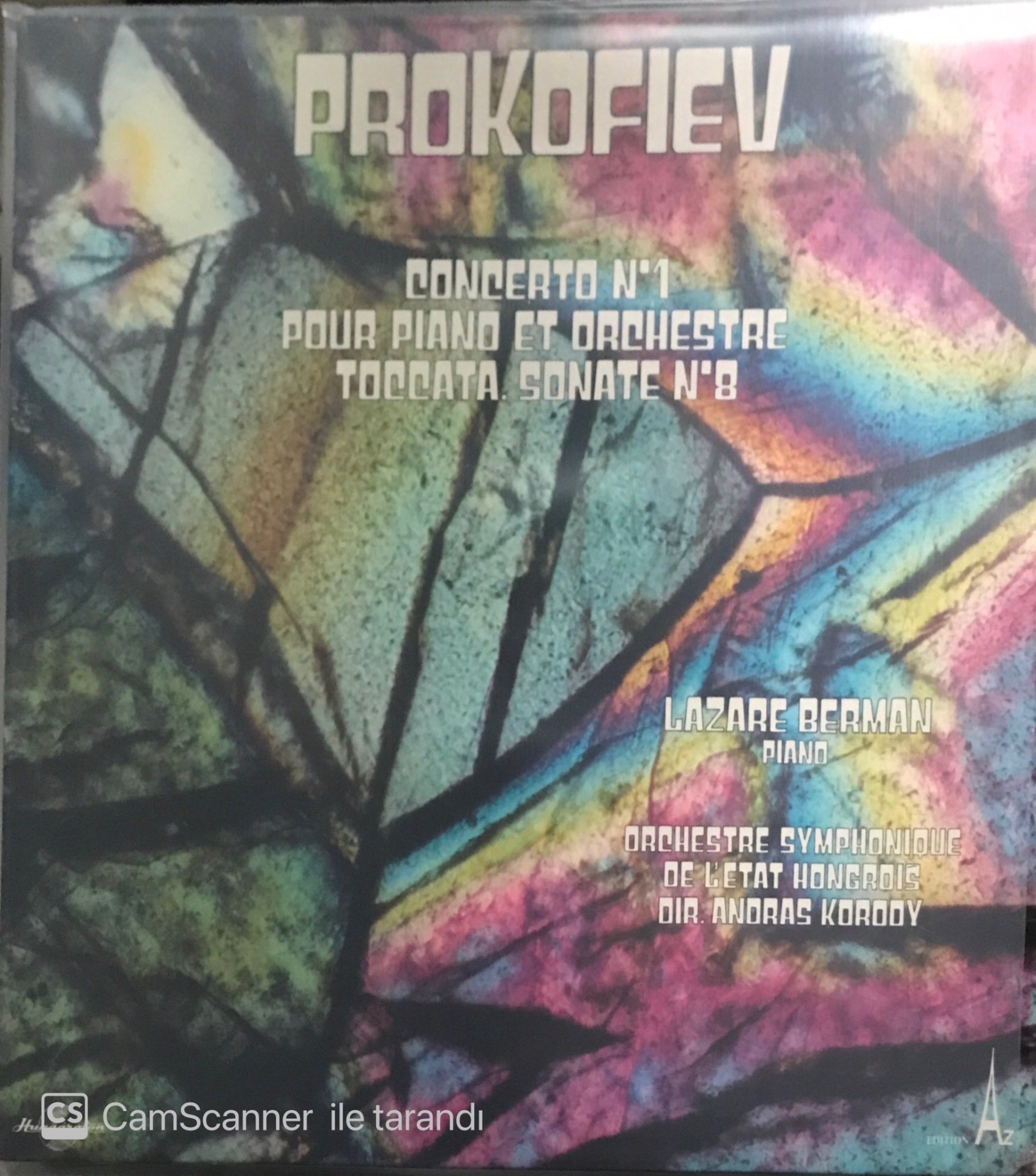 Prokofiev Concerto N'1 Pour Piano Et Orchestre Toccata Sonate N'8 LP