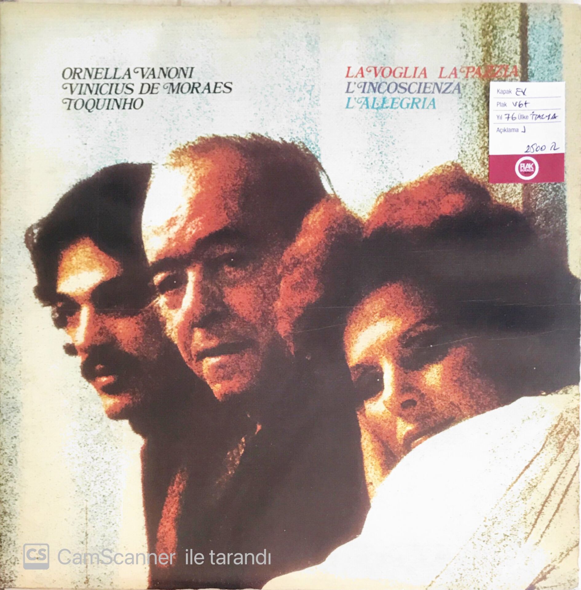 Ornella Vanoni Vinicius De Moraes Toquinho La Voglia La Pazzia L'ıncoscienza L'allegria - LP
