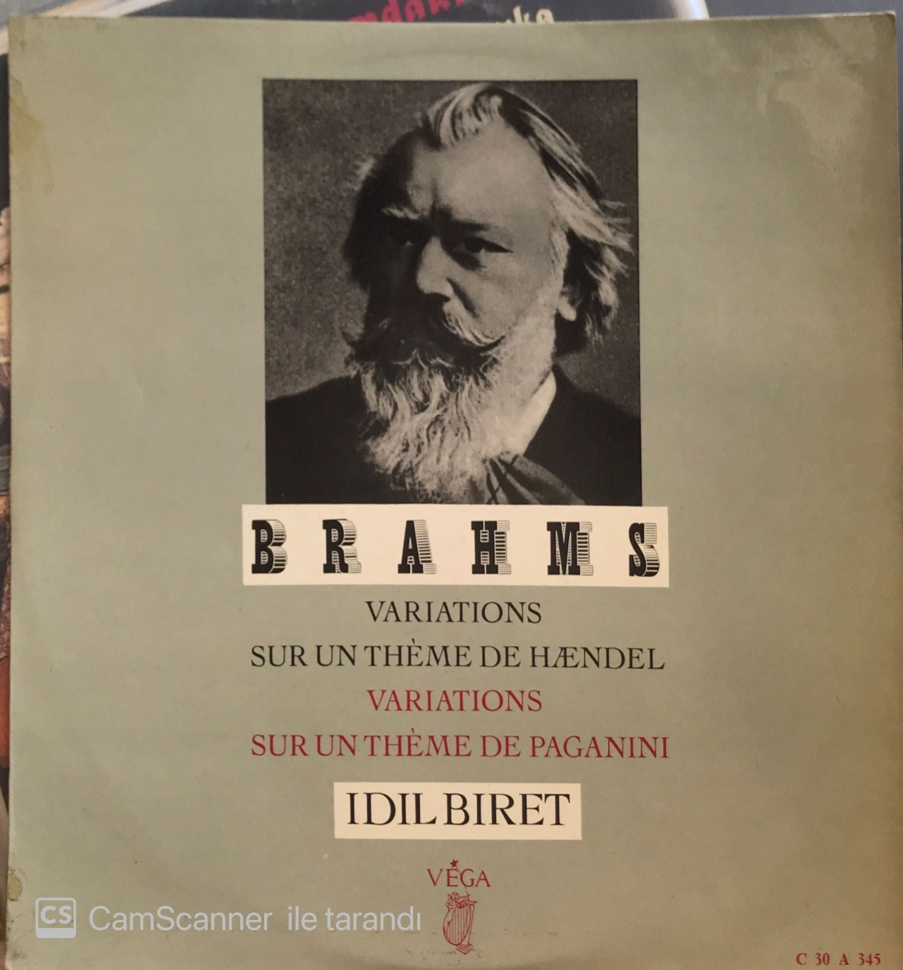 İdil Biret - Brahms - Variations Sur Un Theme De Haendel LP