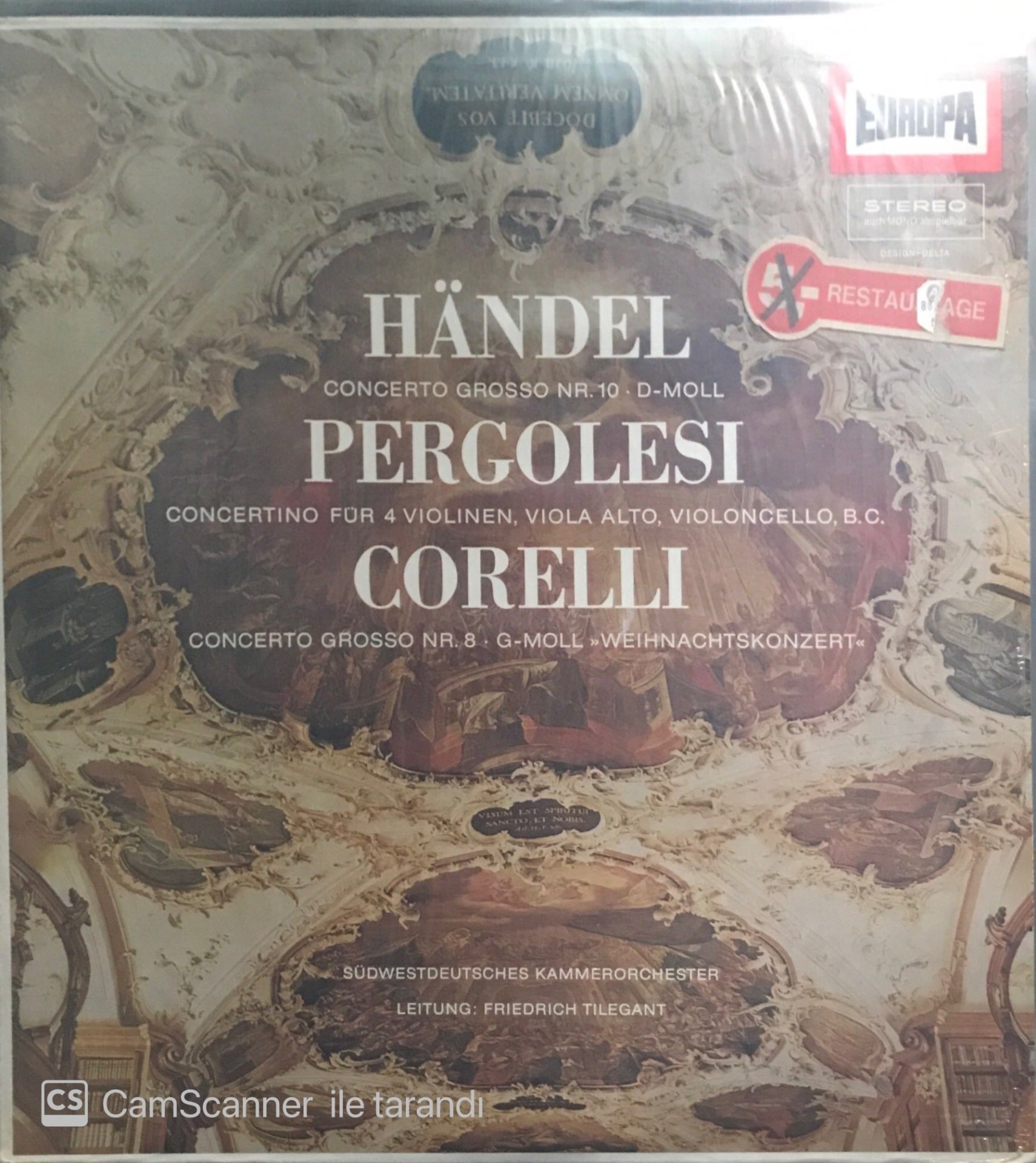 Handel - Pergolesi - Corelli Meisterwerke Des Barock 3LP