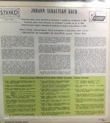 Bach Two Concerti For 3 Cembali & String Orchestra LP