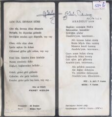 Fikret Kızılok - Gün Ola, Devran Döne/Anadolu'yum - 45lik