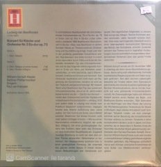 Beethoven Konzert Für Klavier Und Orchester Nr. 5 Es-Dur Op. 73 LP