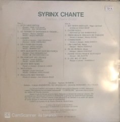Syrinx Chante LP