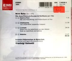 Nino Rota: Film Music / Musica Per I Film Gelmetti CD