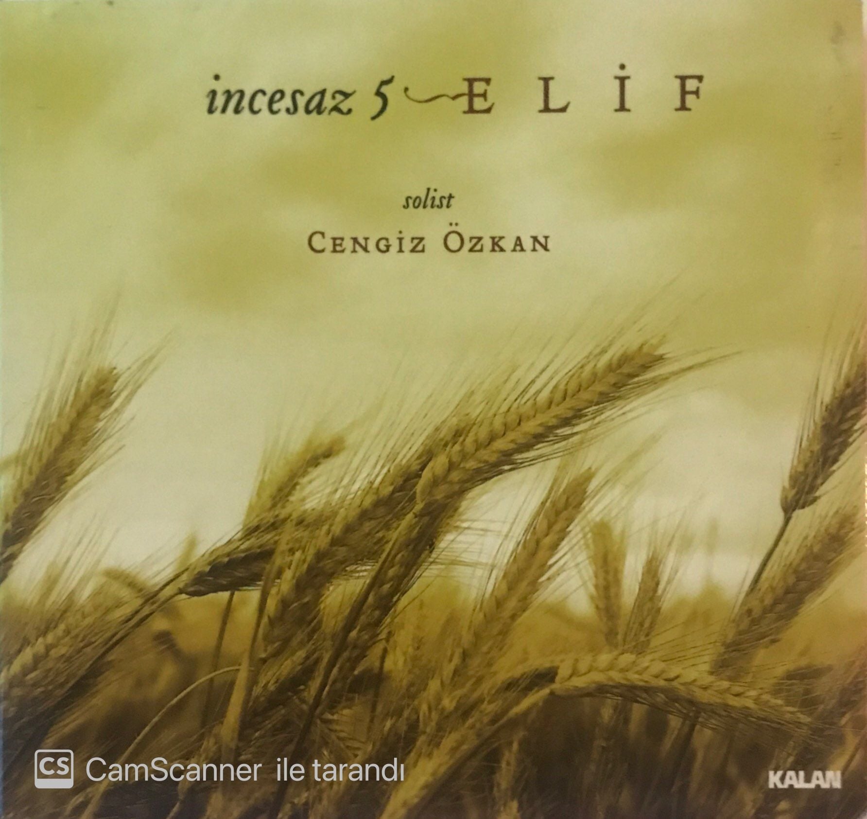 İncesaz 5 Elif Solist Cengiz Özkan CD