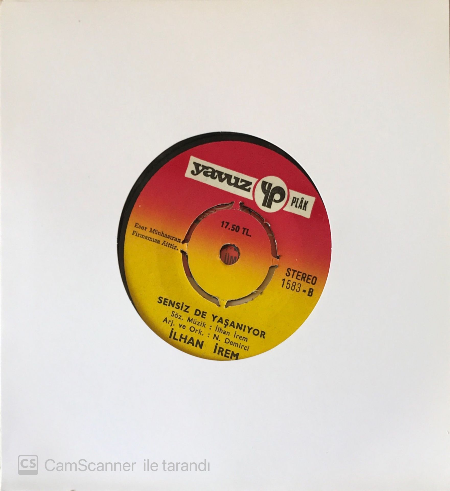 İlhan İrem Sensiz De Yaşanıyor 45lik