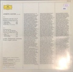 Joseph Haydn Symphonien Nr.95 Nr.96 The Miracle LP