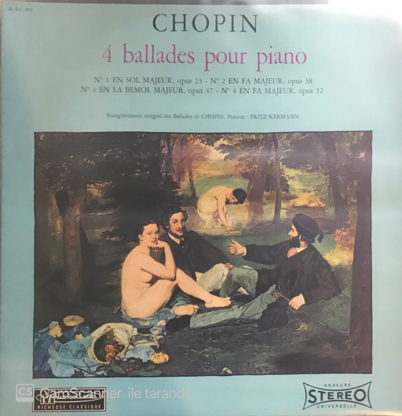 Chopin 4 Ballades Pour Piano LP