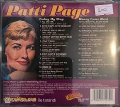 Patti Page - Today My Way  / Honey Come Back CD