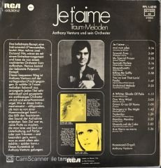 Je T'aime Traum Melodien Anthony Ventura Orchestra LP