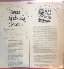 Wanda Landowska Concert Mozart Beethoven Lanner LP