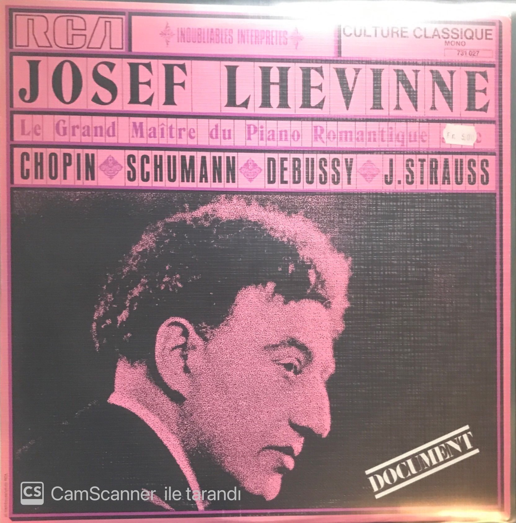 Josef Lhevinne Le Grand Maitre Du Piano Romantique LP
