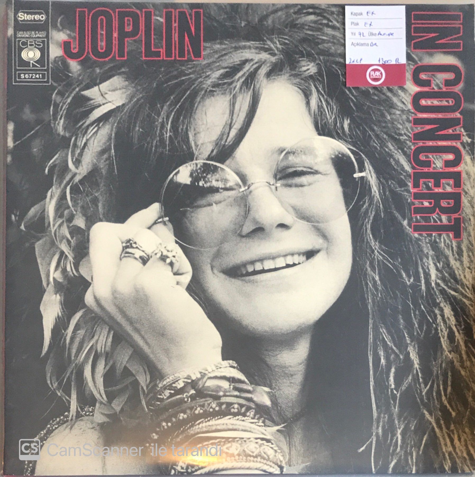 Janıs Joplın - Joplin in Concert Double  LP