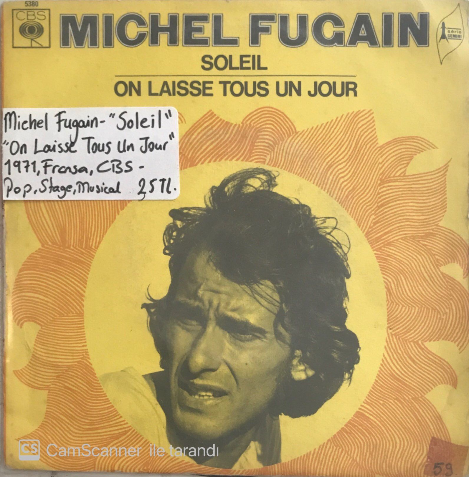 Michel Fugain Soleil 45lik